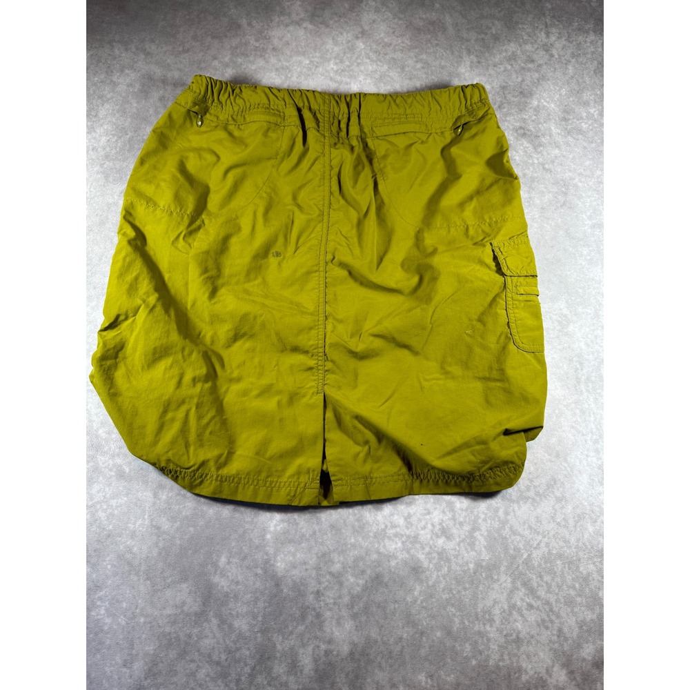 REI Womens Citron Green Hiking Skirt UPF 30+ Nylon Cargo Belted Outdoor Size 14